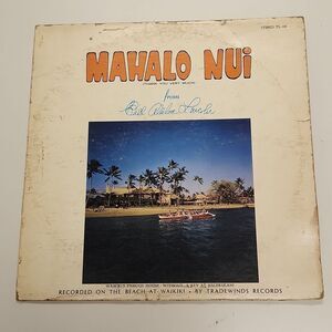 Mahalo Nui Bill Ali'iloa Lincoln Vinyl Record Album Vintage